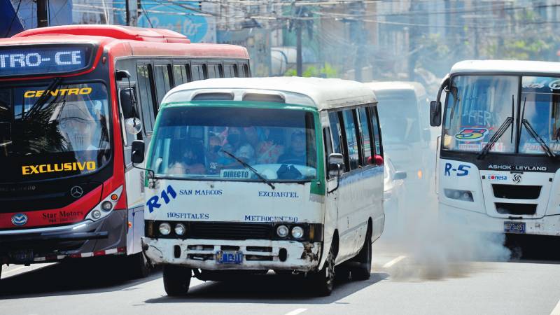 contaminacion por humo de buses